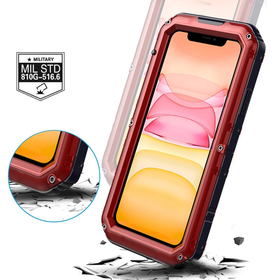 Armored case for iPhone 11, R-JUST, red