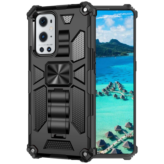 Case for OnePlus 9 Pro, Armor Kickstand, black
