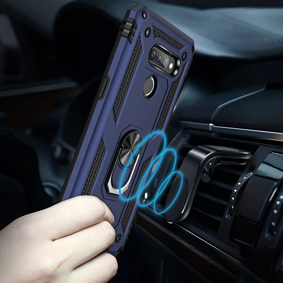 Armor Case for LG K50S, Nox Case Ring, dark blue