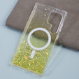 Case for Samsung Galaxy S24 Ultra, Glittery, for MagSafe, yellow