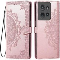 Flip case for Motorola Edge 50 Neo / Motorola ThinkPhone 25, Mandala, pink rose gold