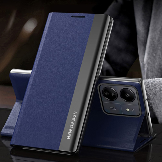 Flip case for Xiaomi Redmi 13C / Poco C65, Side Magnetic, dark blue