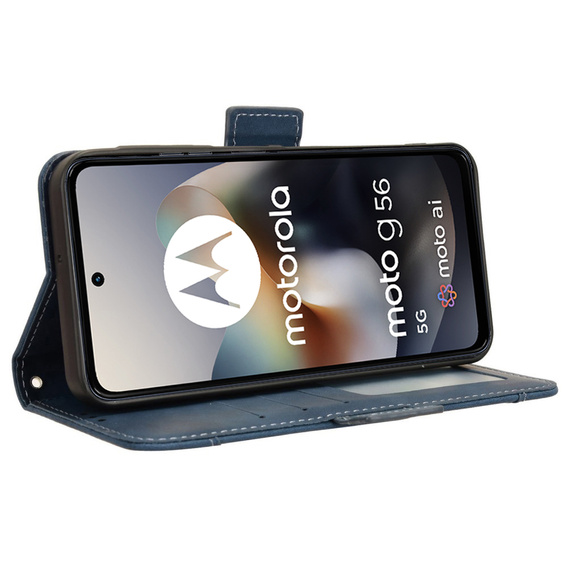 Flip case for Motorola Moto G56 5G, Card Slot, dark blue