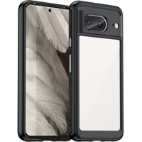 Case for Google Pixel 8, Fusion Hybrid, with camera protection, transparent / black