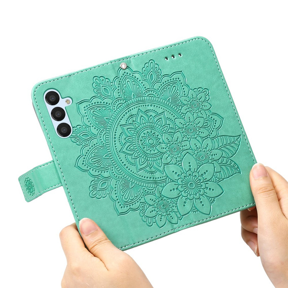 Flip case for Samsung Galaxy A54 5G, Mandala Flower, green