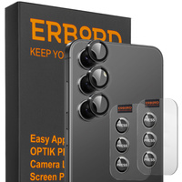 2x ERBORD OPTIK Pro Camera Tempered Glass for Samsung Galaxy A55, black