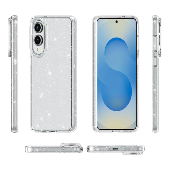Case for Samsung Galaxy S25 Edge, Glittery Powder, transparent