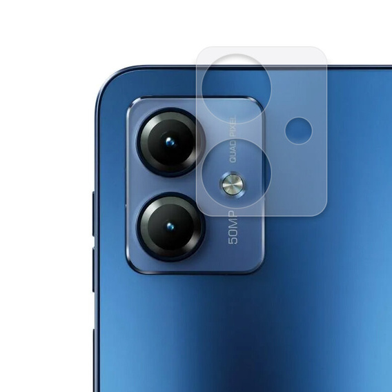 2x ERBORD tempered glass for camera to Motorola Moto G14, transparent