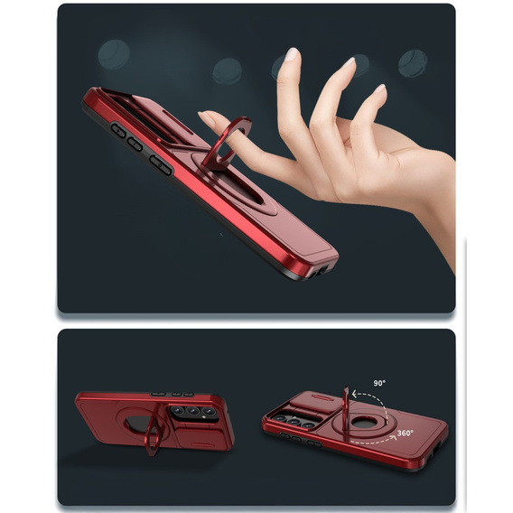 Case for Samsung Galaxy S20 FE, Military Magnet, for MagSafe, red