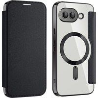 Flip case for Google Pixel 9A, RFID Wallet MagSafe CamShield, black