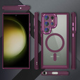 Case for Samsung Galaxy S23 Ultra, ERBORD Impact Guard, MagSafe, maroon