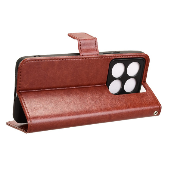 Flip case for Xiaomi 14T Pro, Crazy Horse Wallet, brown