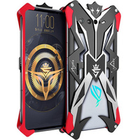 Armored case for Asus ROG Phone 7 5G, Aluminum Alloy, black / red