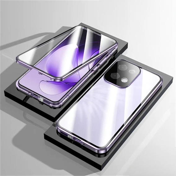 Case for Oppo Reno 13, Magnetic Dual Glass, pink