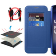 Flap case for Samsung Galaxy A17 5G, RFID Wallet, for MagSafe, transparent / navy blue