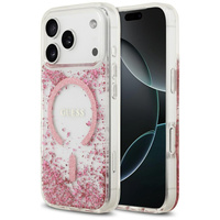 GUESS Resin Bottom Glitter MagSafe Case for iPhone 17 Pro