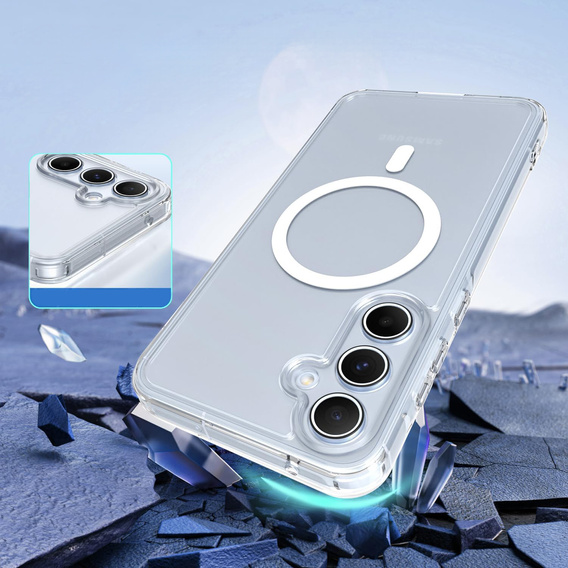 Case for Samsung Galaxy A17 5G, for MagSafe, reinforced, transparent