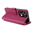 Crossbody Leather Wallet flip case for Oppo Reno 13 Pro 5G, maroon