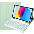 Case + keyboard iPad 10.9 2022 10 Gen, Pen Slot, light green