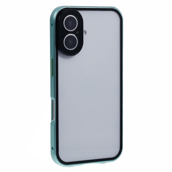 Case for iPhone 16, Magnetic Dual Glass, green