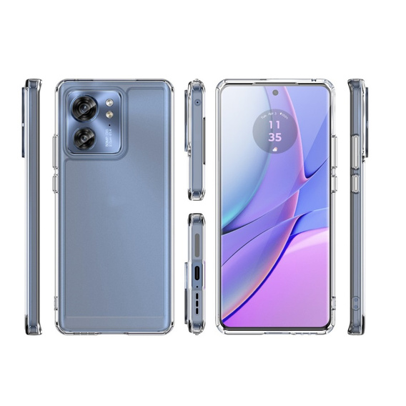 Case for Motorola Edge 40, Fusion Hybrid, transparent
