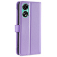 Flip case for Oppo A78 4G, Wallet Zipper Pocket, purple