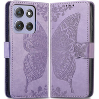 Flip case for Motorola Moto G86 Power 5G, Butterfly, purple