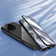 Case for iPhone 16 Pro, Magnetic Dual Glass, black