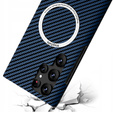 Case for Samsung Galaxy S23 Ultra, Magsafe Slim Carbon, blue