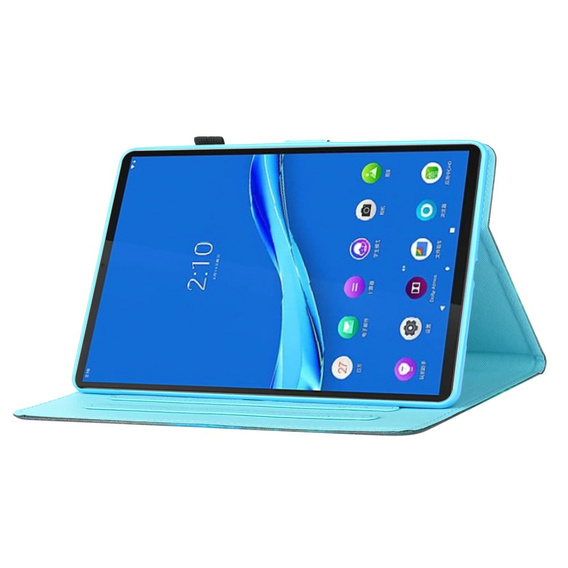 Case for Lenovo Tab M10 Plus TB-X606F, with flap, tiger