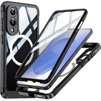 Case for Samsung Galaxy S25 Edge, Shockproof, with glass, for MagSafe, black