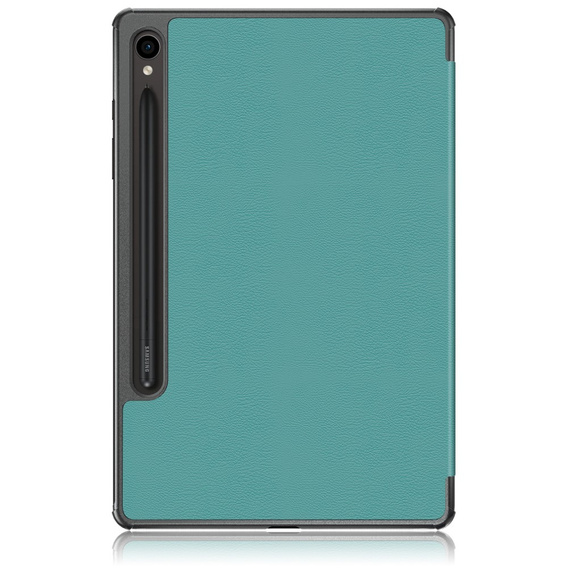 Case for Samsung Galaxy Tab S9, Smartcase with stylus space, green
