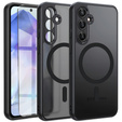 Case for Samsung Galaxy A55, for MagSafe, ERBORD Matt Case, black + Screen Glass