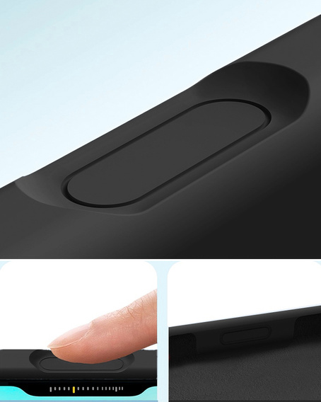 Silicone sleeve for iPhone 17 Pro Max, for MagSafe, anti-shock, black