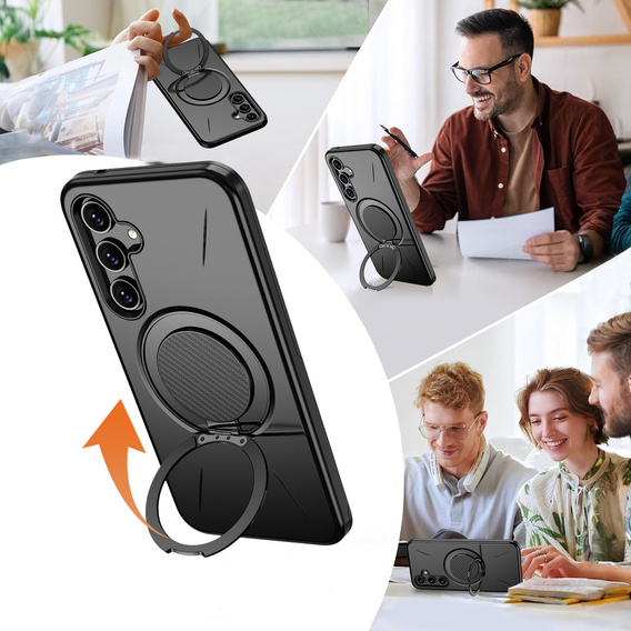 MagSafe case with stand for Samsung Galaxy A37 5G, black