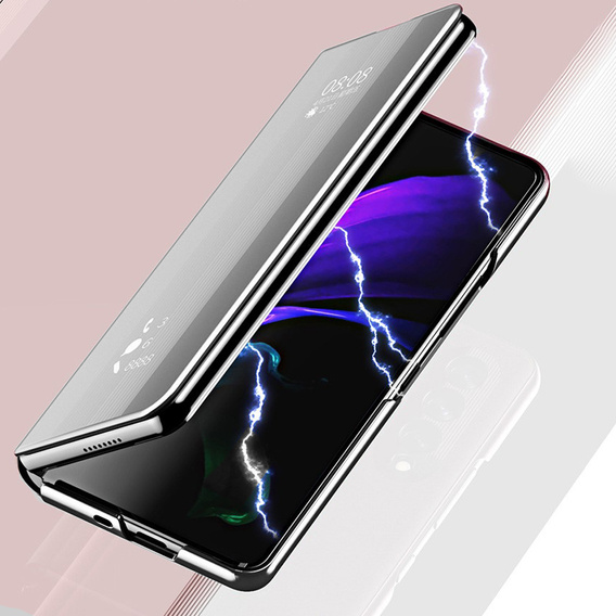 Case for Samsung Galaxy Z Fold3 5G, Clear View, silver
