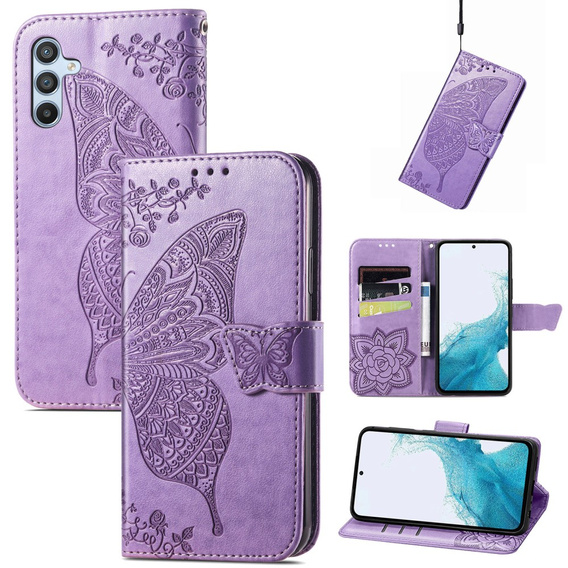 Flip case for Samsung Galaxy A56, Butterfly, purple