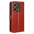 Flip case for Infinix Note 30 Pro 4G, Crazy Horse Wallet, brown