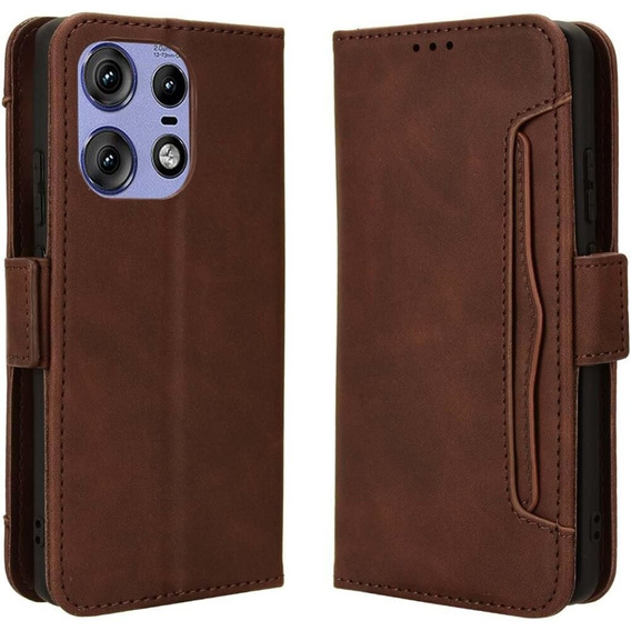 Flip case for Motorola Edge 50 Pro, Card Slot, brown