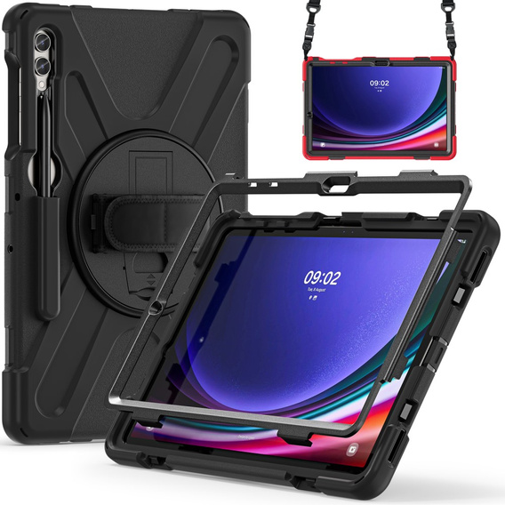 Case for Samsung Galaxy Tab S9 FE+ / S9+ / S8+ / S7+, Armor Protective, Black