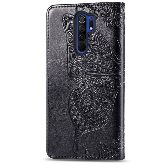 Flip case for Xiaomi Redmi 9, Butterfly, black
