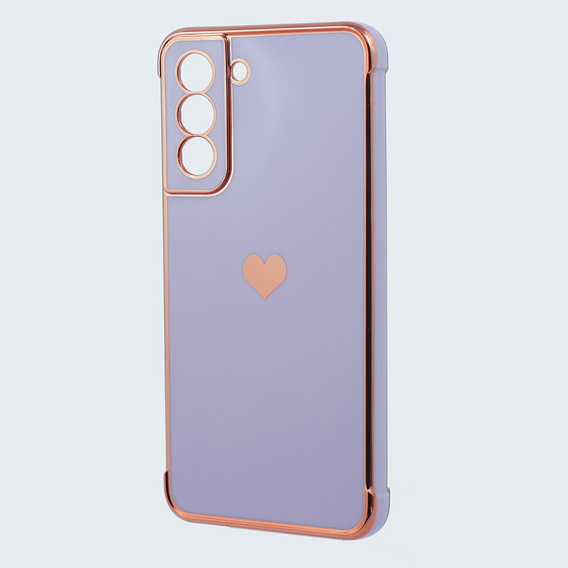 Case for Samsung Galaxy S21 FE, Electro heart, purple