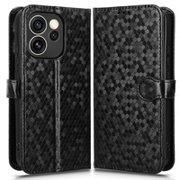 Wallet Rhombus flip case for Oppo Reno 15 FS, black