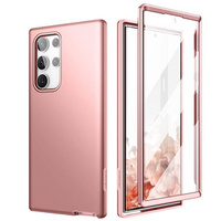 Case for Samsung Galaxy S22 Ultra, Suritch Full Body, pink rose gold