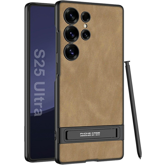 Case for Samsung Galaxy S25 Ultra, GKK Leather, black
