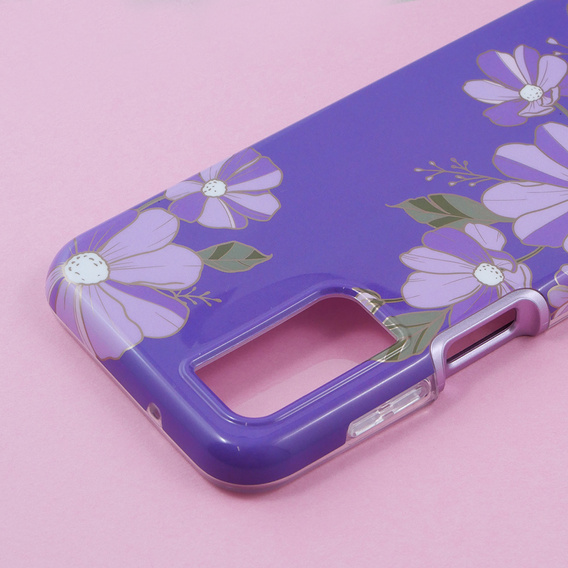 Case for Samsung Galaxy A14 4G/5G, Suritch Full Body Flowers, purple