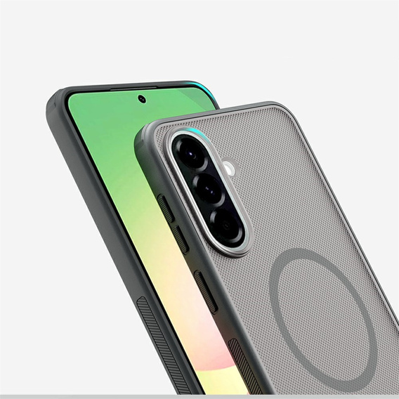 NILLKIN Frosted Shield Pro MagSafe case for Samsung Galaxy A57 5G, transparent/black