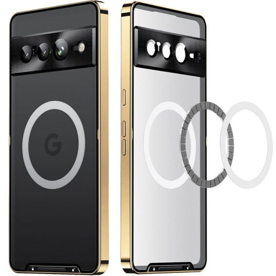 Camera Protection Case for Google Pixel 8 Pro, CamShield MagSafe, transparent / gold