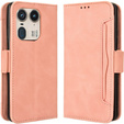 Flip case for Motorola Edge 50 Ultra, Card Slot, pink