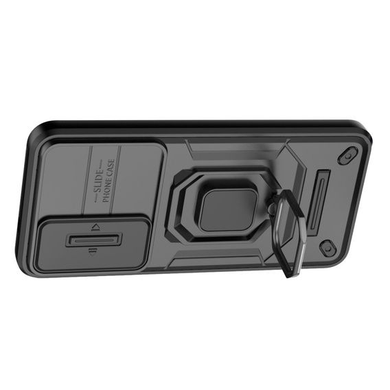 Case for Samsung Galaxy S24, KickStand Camera Lens, black